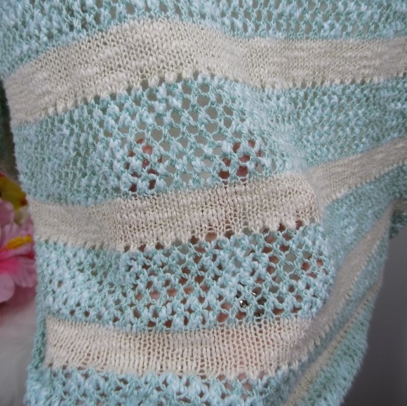 Shrinking violet eyelet sweater size M - Picture 6 of 8